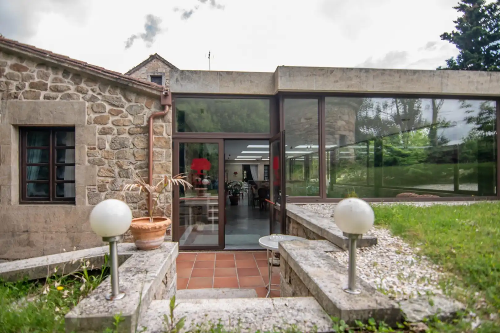 Vista exterior de Finca rústica en venta en Cuntis con Jardín privado, Terraza y Piscina
