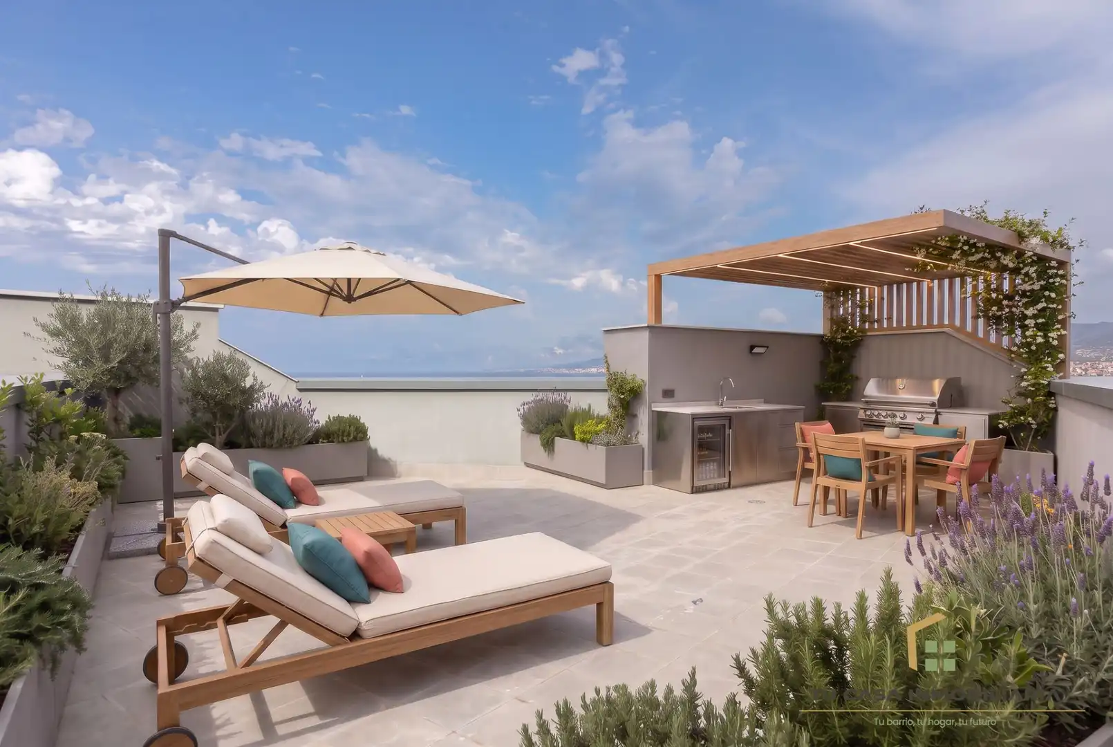 Terrace of Attic for sale in Badalona  with Air Conditioner, Heating and Terrace
