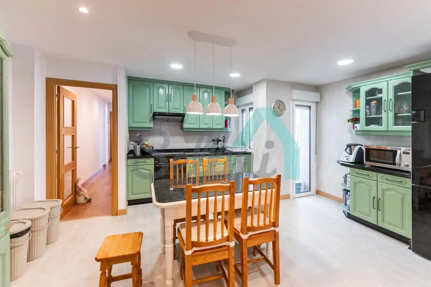 Kitchen of Flat for rent in Siero  with Heating, Terrace and Furnished