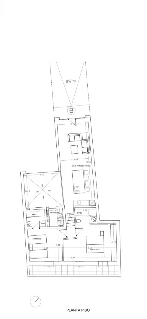 Ground floor for rent in Selva  with Air Conditioner, Heating and Terrace