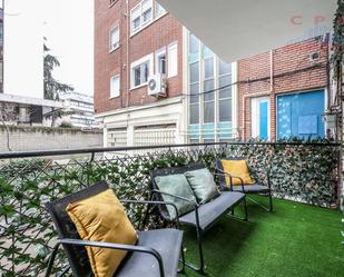 Terrace of Flat to rent in  Madrid Capital  with Air Conditioner, Heating and Parquet flooring