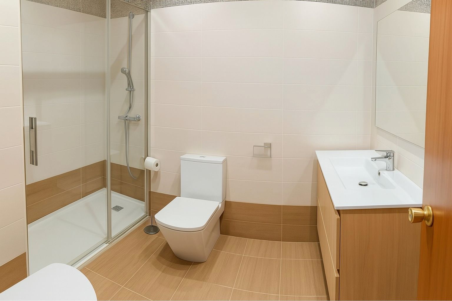Bathroom of Flat to rent in Entrambasaguas  with Heating, Terrace and Furnished