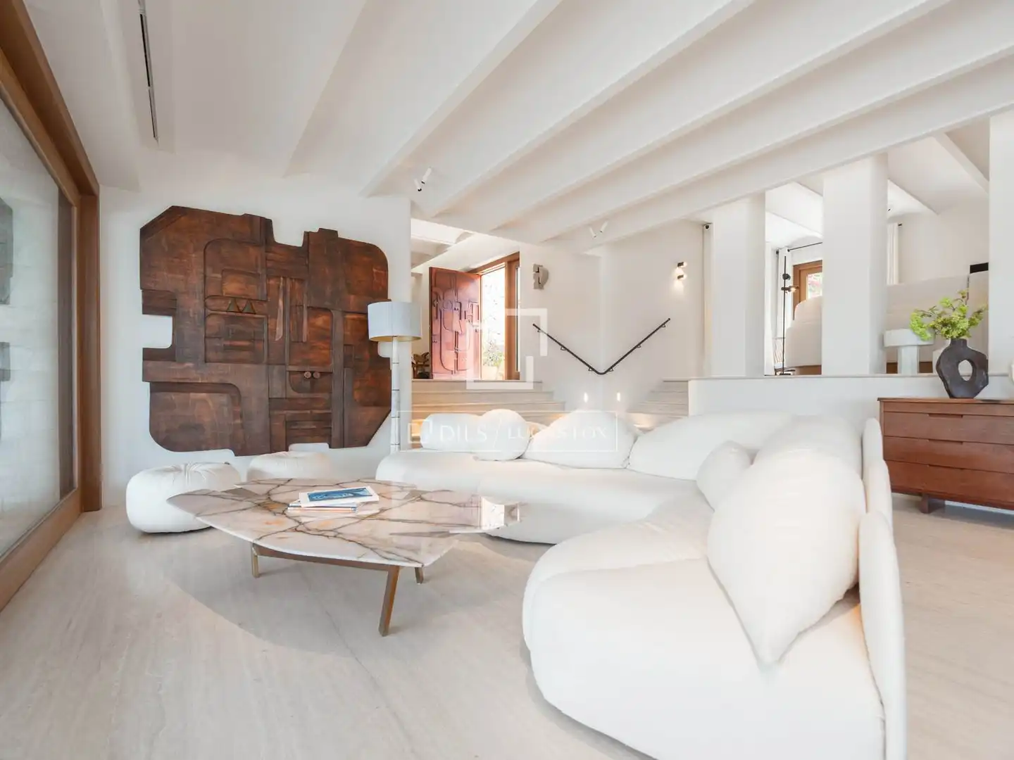 Sala de estar de Casa o chalet en venta en Santa Eulària des Riu con Aire acondicionado, Calefacción y Jardín privado