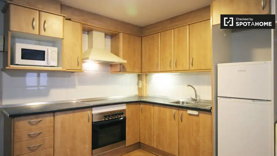 Cocina de Piso de alquiler en Barcelona con Aire acondicionado, Calefacción y Amueblado