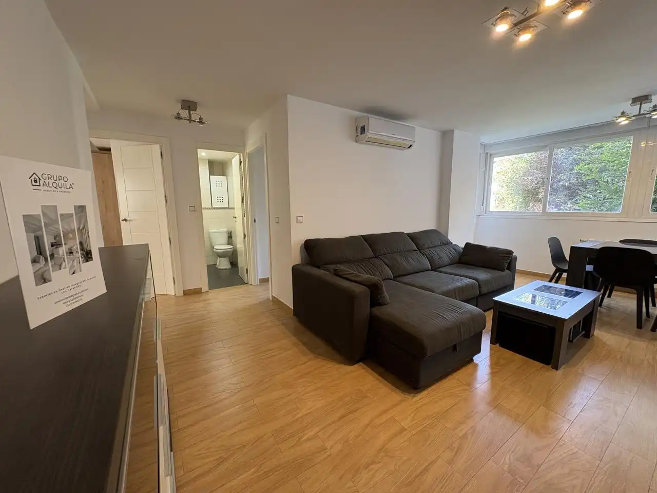 Living room of Flat for rent in Madrid  with Air Conditioner, Heating and Furnished
