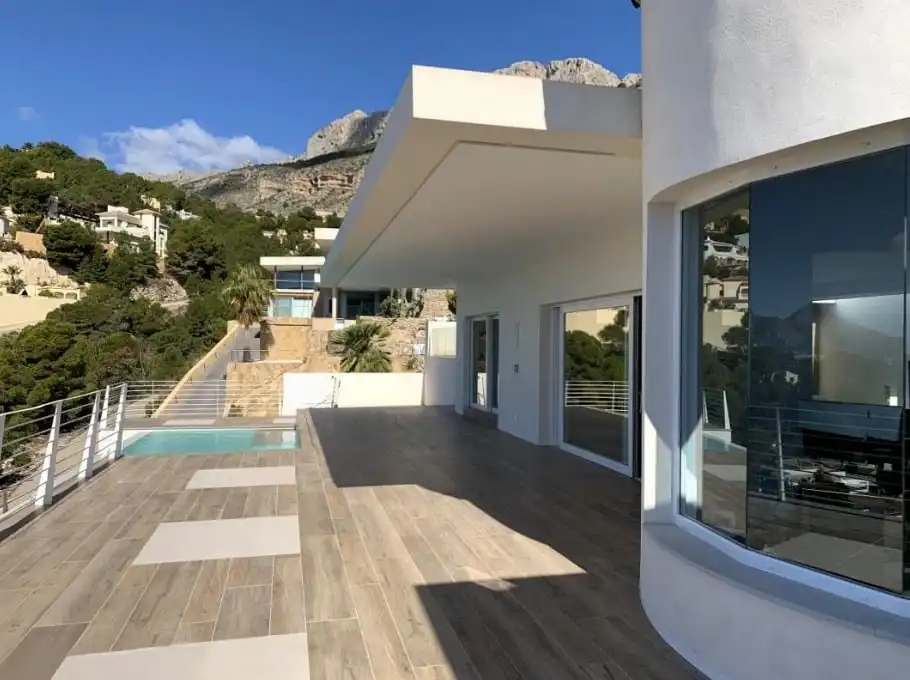 Vista exterior de Casa o chalet en venta en Altea con Aire acondicionado, Jardín privado y Terraza