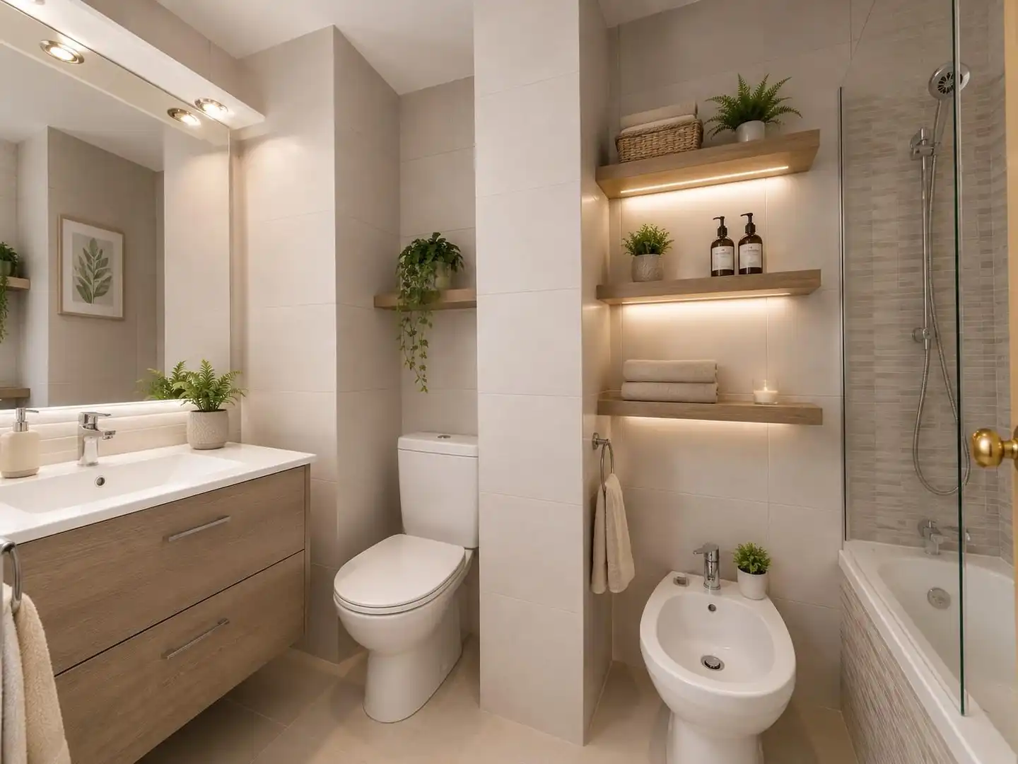 Badezimmer von Wohnung zum Verkauf in Godella mit Klimaanlage und Balkon