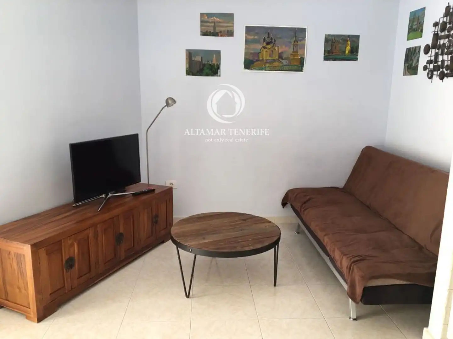 Sala de estar de Apartamento de alquiler en Arona con Terraza, Piscina y Amueblado