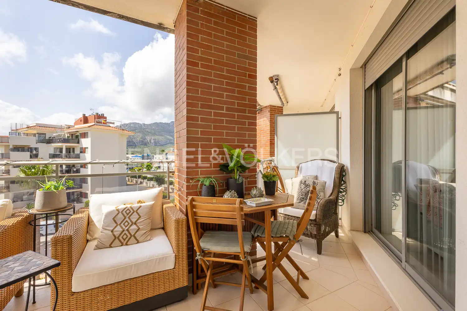 Terrace of Flat for rent in El Verger  with Air Conditioner, Heating and Private garden