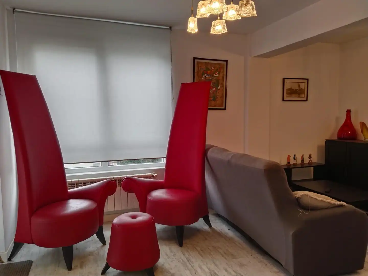 Wohnzimmer von Wohnung zur Miete in Suances mit Heizung, Terrasse und Möbliert