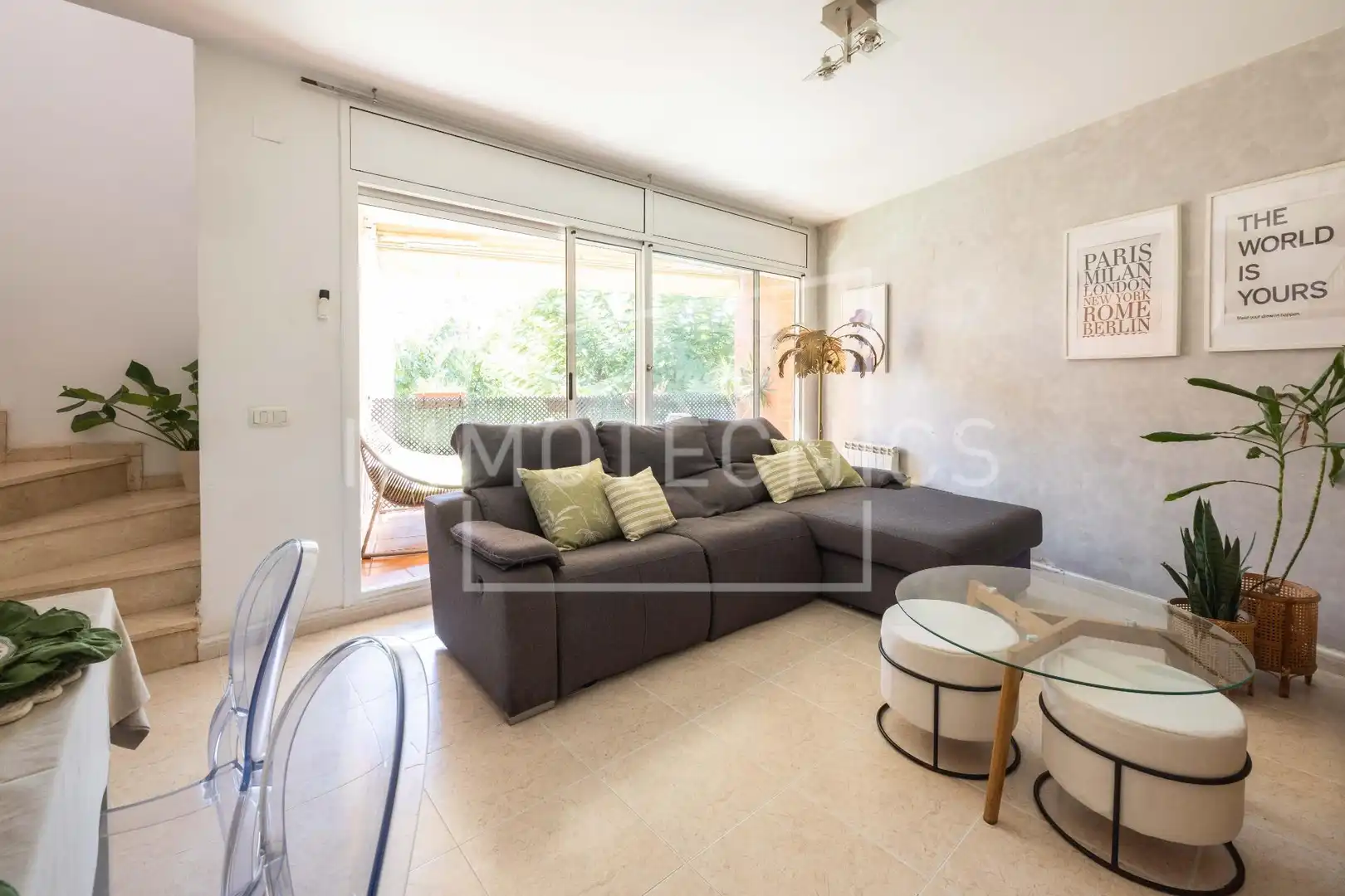 Sala de estar de Casa adosada en venta en Caldes d'Estrac con Aire acondicionado, Calefacción y Terraza