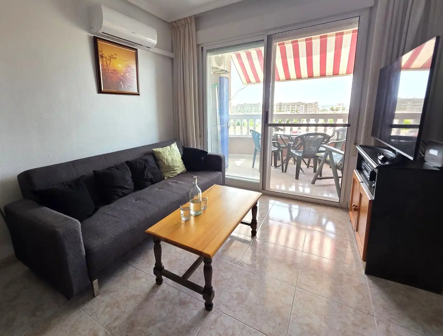 Wohnzimmer von Wohnungen zum Verkauf in Santa Pola mit Klimaanlage, Terrasse und Möbliert