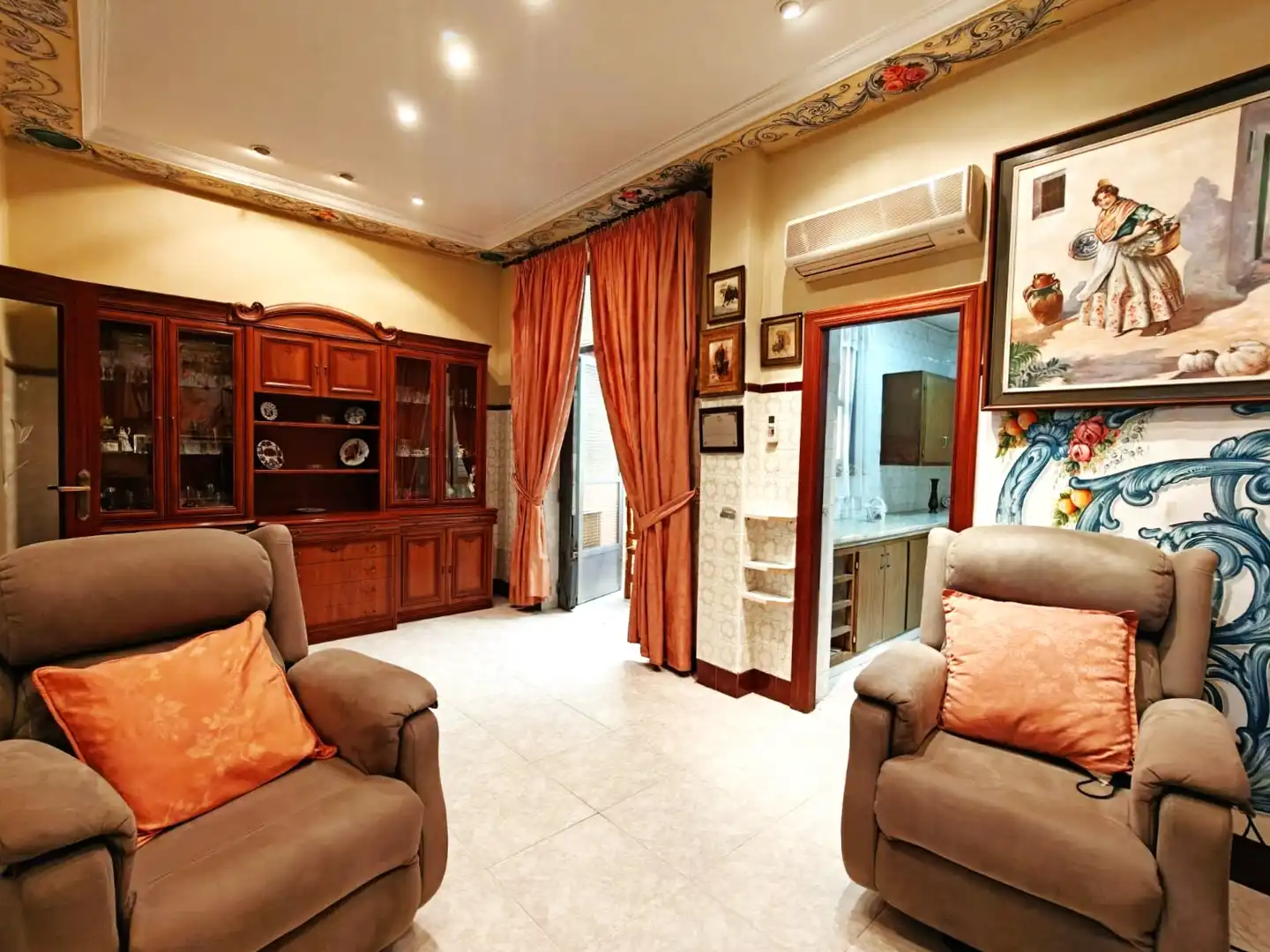 Living room of Flat for sale in Massamagrell  with Heating, Furnished and Oven