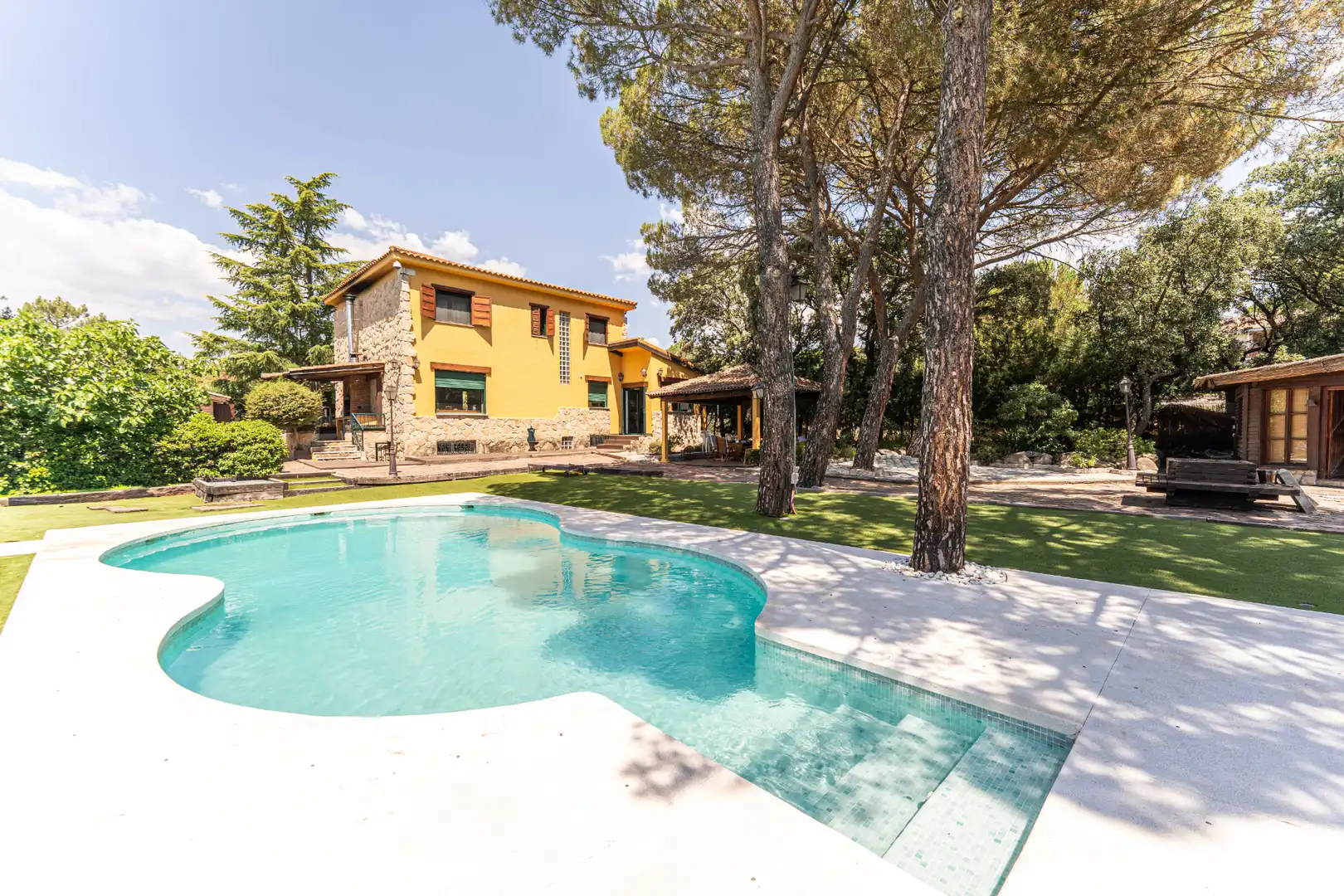 Piscina de Casa o xalet en venda en Alpedrete amb Calefacció, Jardí privat i Terrassa