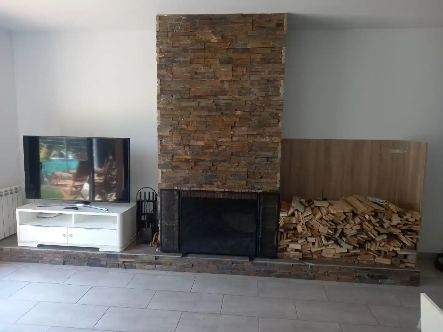 Sala d'estar de Casa adosada en venda en Viladrau