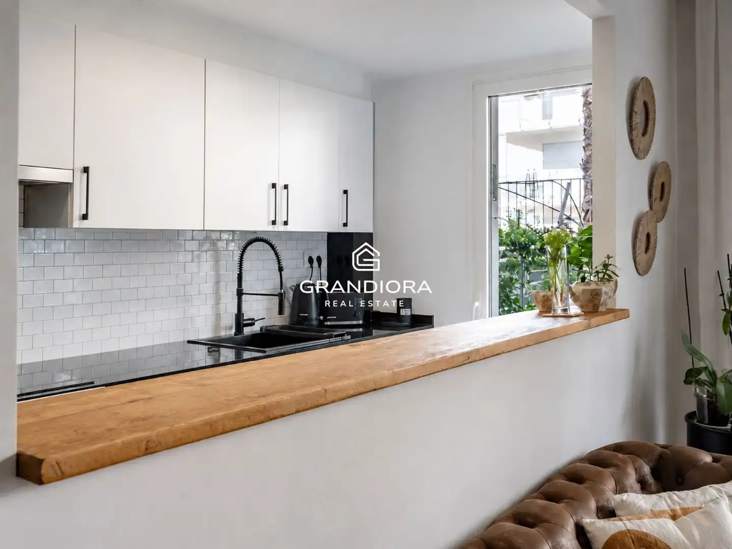 Küche von Wohnung zur Miete in Sant Andreu de Llavaneres mit Klimaanlage, Terrasse und Schwimmbad