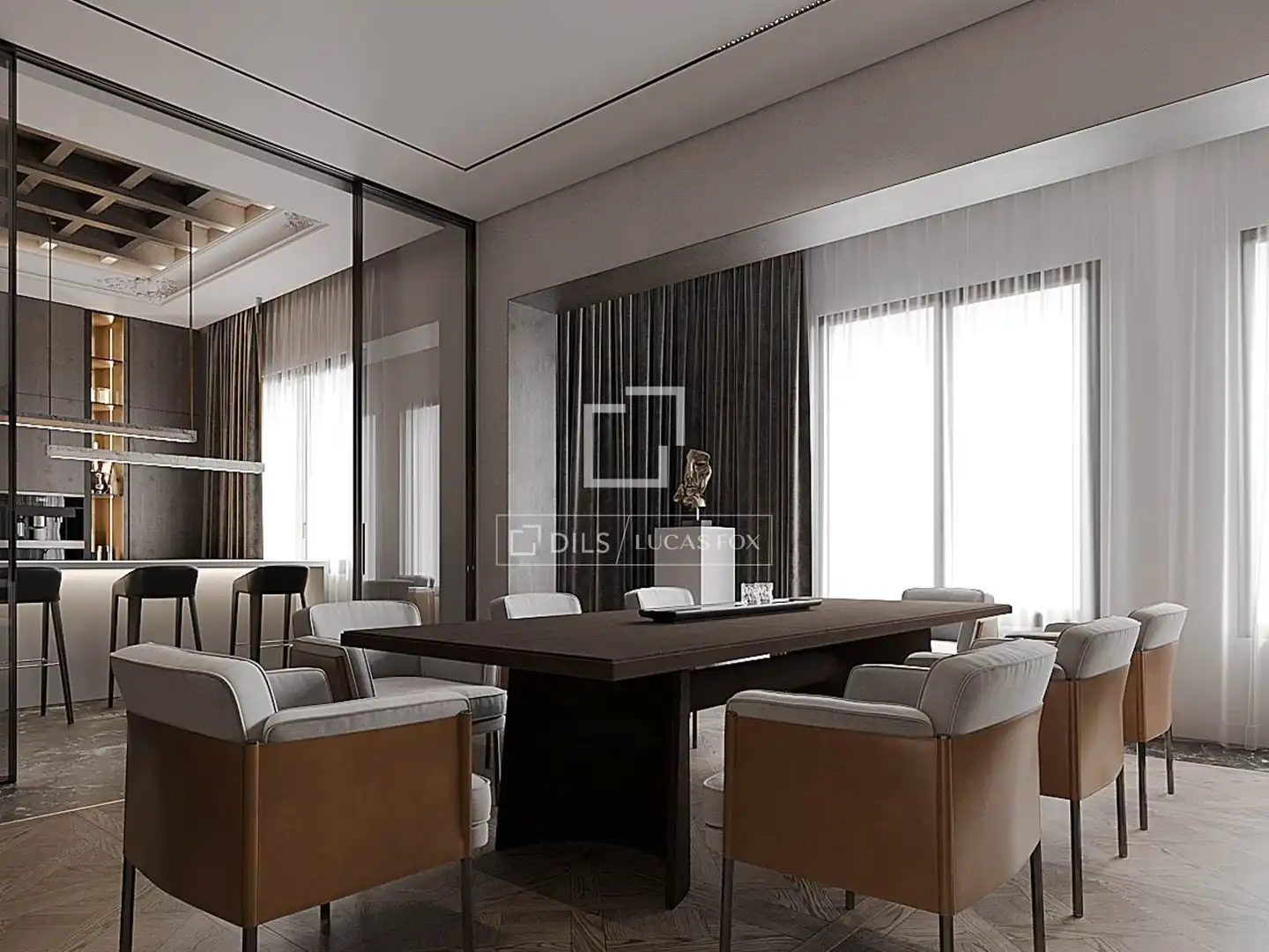 Dining room of Flat for sale in Barcelona  with Air Conditioner and Heating
