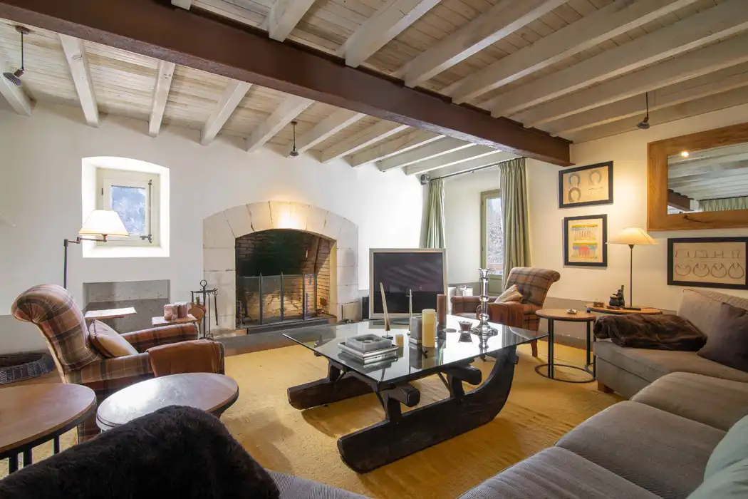 Sala d'estar de Casa o xalet en venda en Naut Aran amb Calefacció, Jardí privat i Parquet