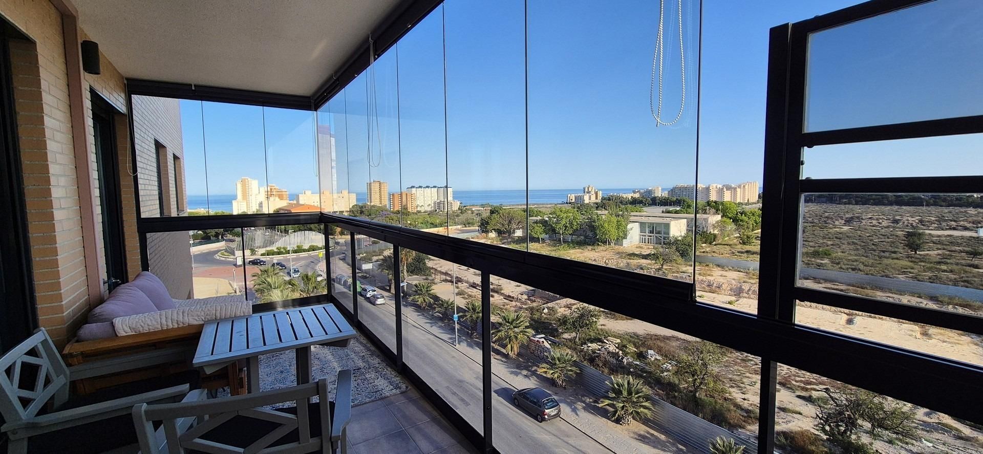 Balcony of Flat for sale in El Campello  with Air Conditioner, Heating and Private garden