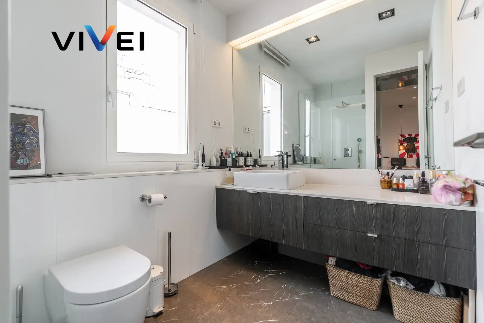 Badezimmer von Dachboden zum Verkauf in Madrid mit Klimaanlage, Heizung und Terrasse