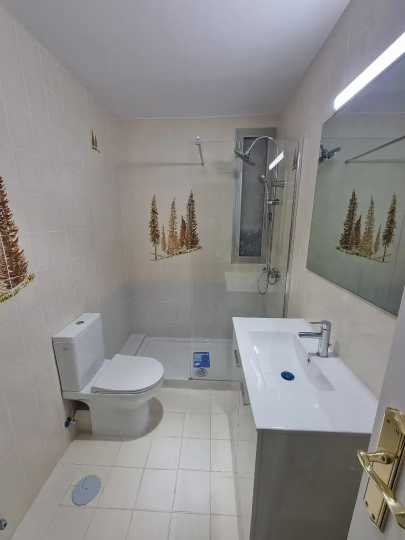 Bathroom of Flat for rent in Madrid  with Air Conditioner, Heating and Parquet flooring