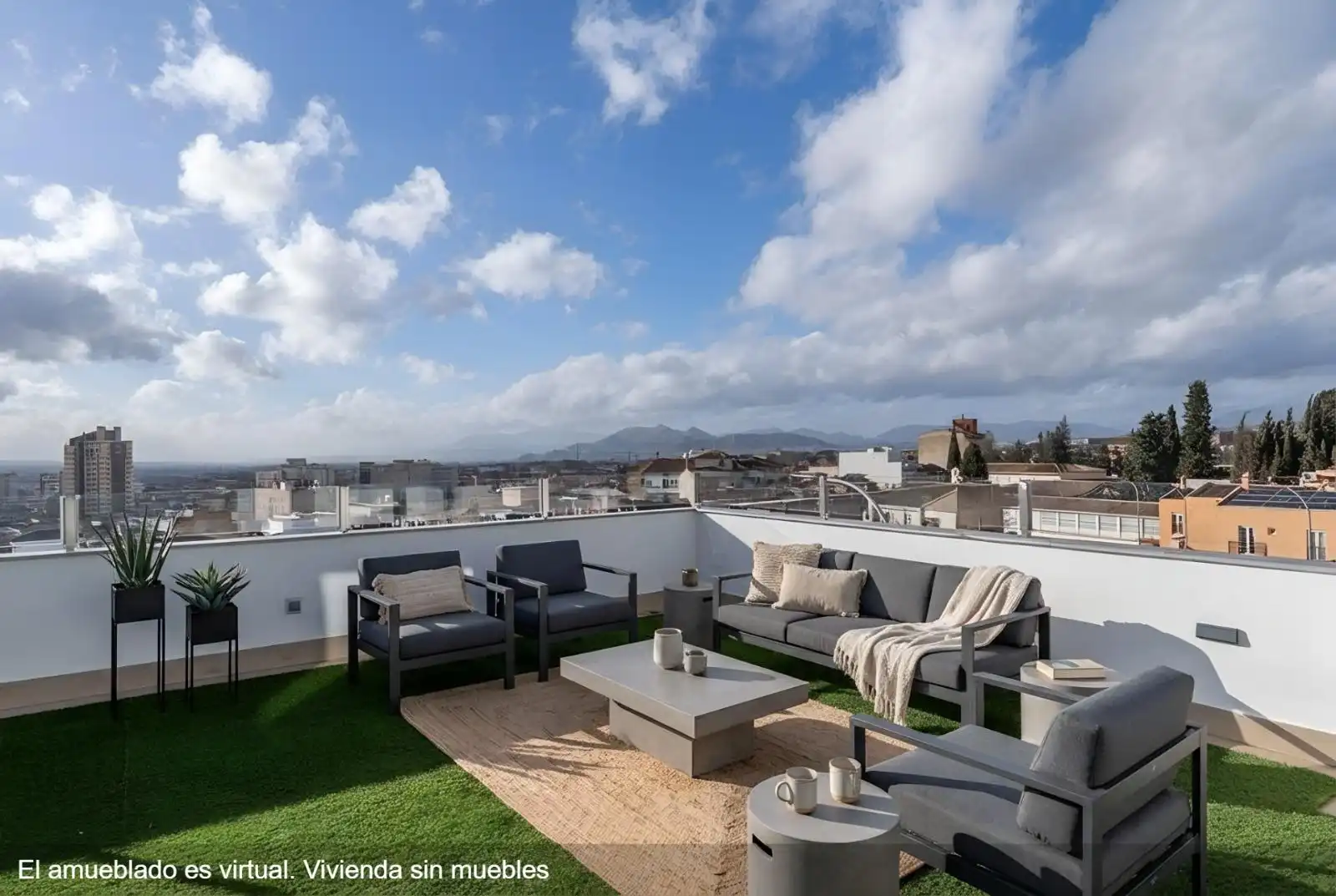 Terraza de Dúplex de alquiler en Granada con Aire acondicionado, Calefacción y Terraza