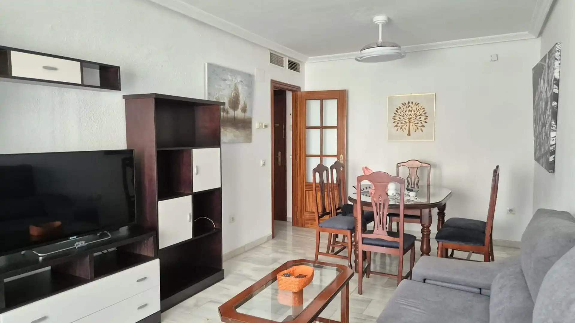 Sala de estar de Apartamento de alquiler en Badajoz Capital con Aire acondicionado, Calefacción y Terraza