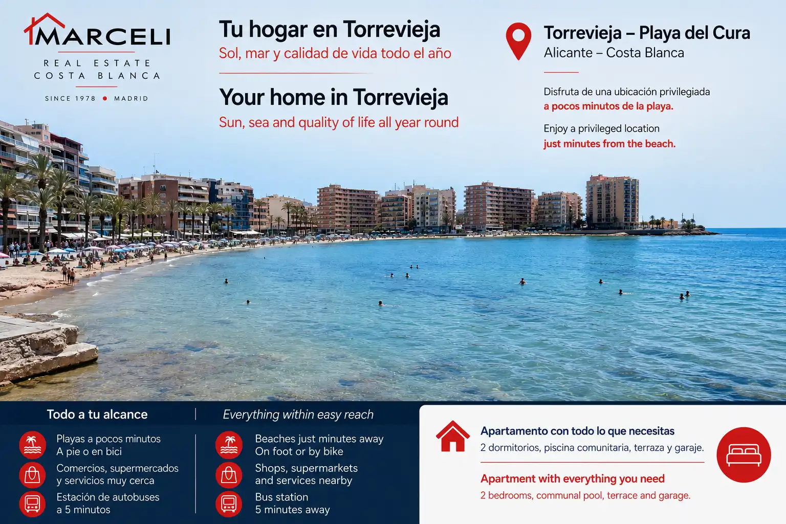 Vista exterior de Piso en venta en Torrevieja con Aire acondicionado, Calefacción y Terraza