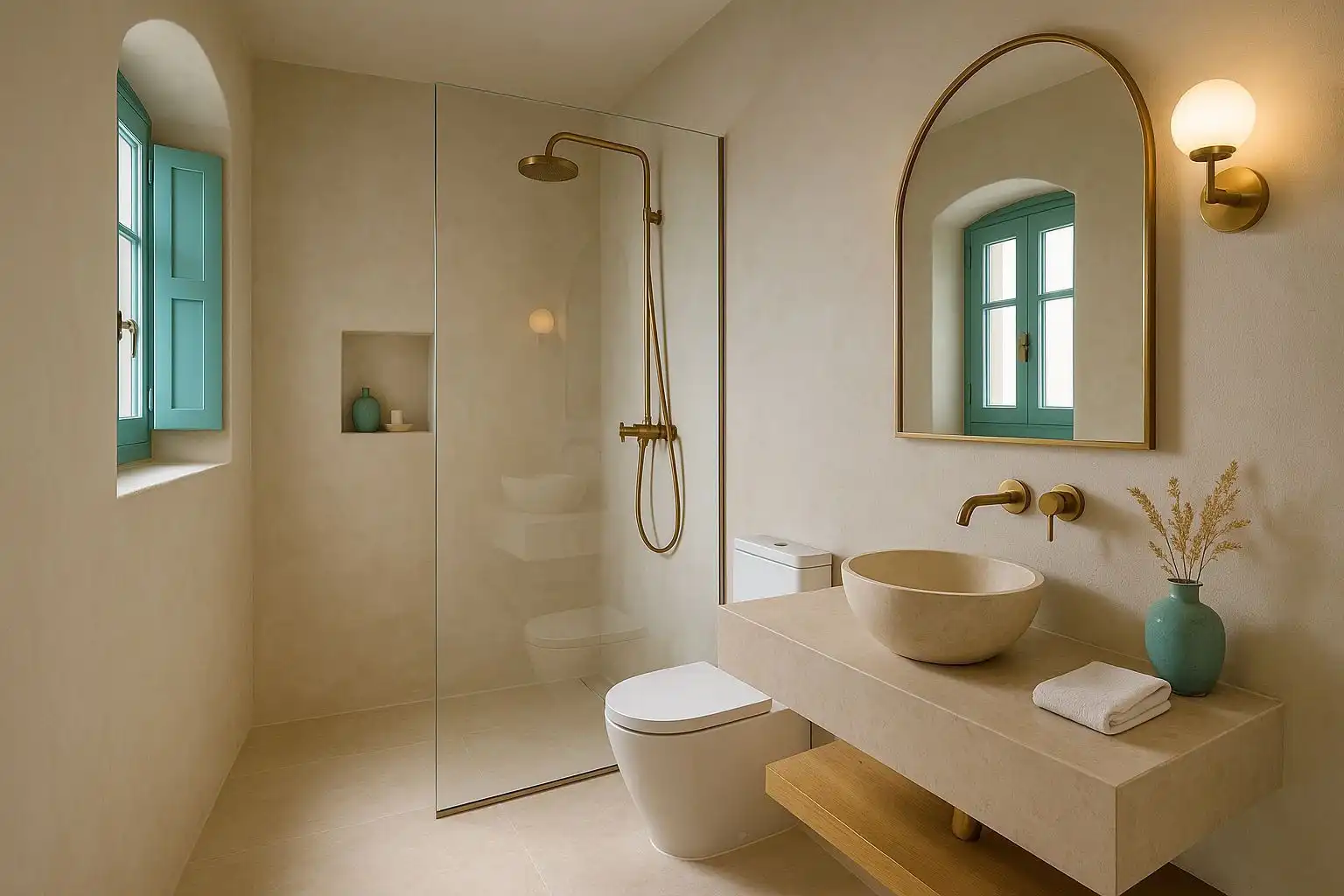 Bathroom of Houses for sale in Jávea / Xàbia  with Air Conditioner, Storage room and Swimming Pool