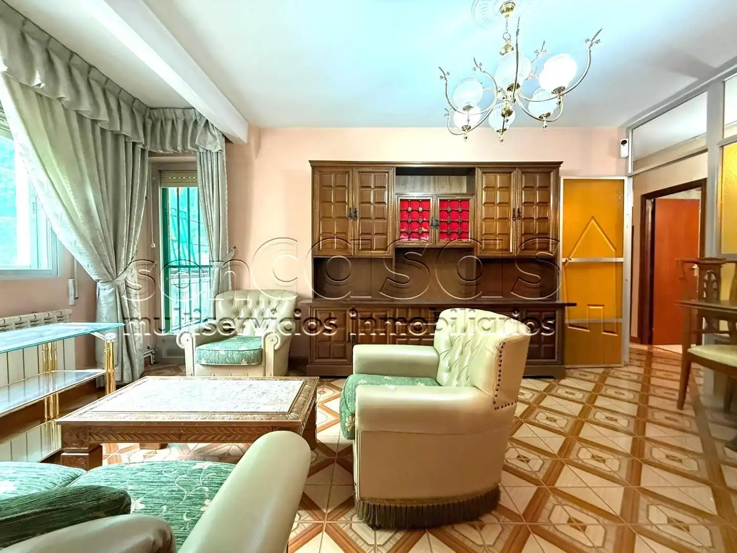 Living room of Flat for sale in Alcorcón  with Heating, Terrace and Furnished