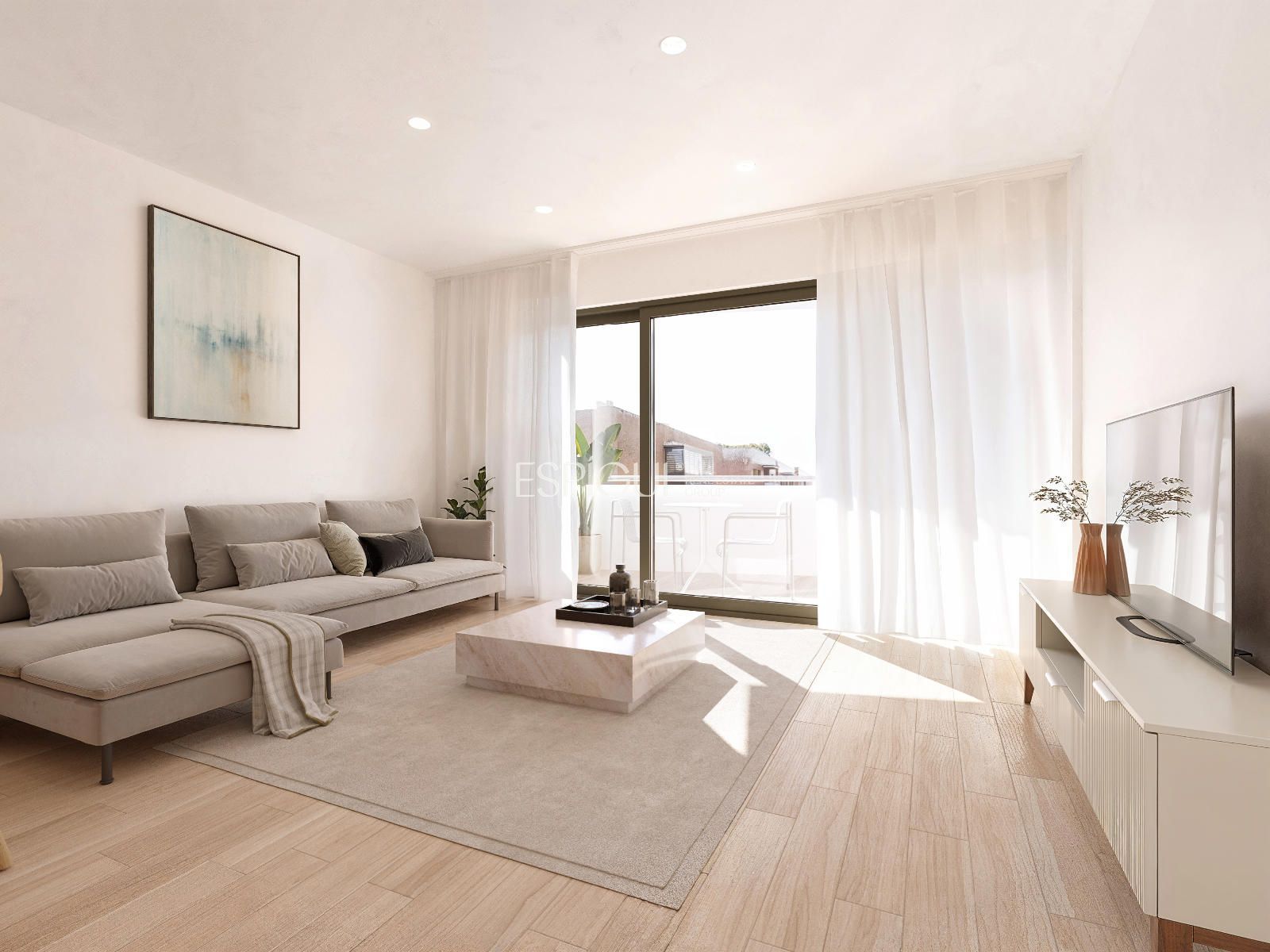 Sala d'estar de Pis en venda en Girona Capital amb Aire condicionat, Calefacció i Terrassa