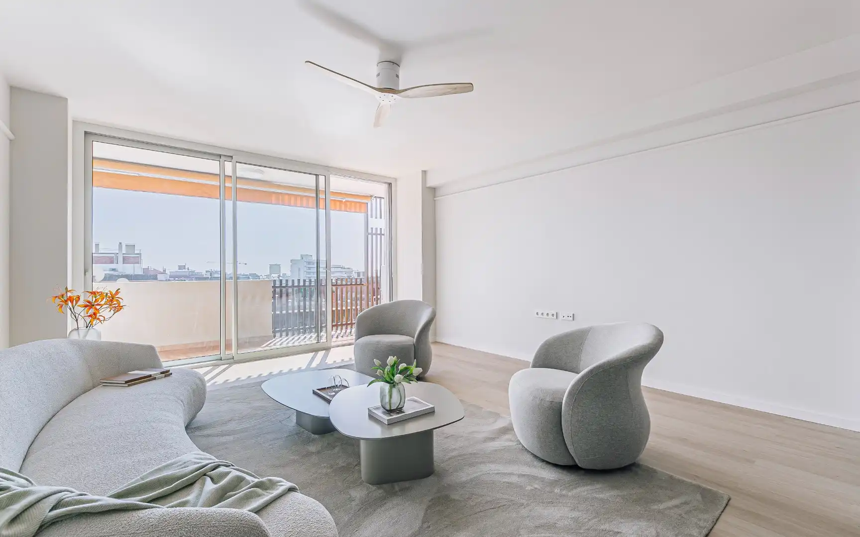 Sala d'estar de Pis en venda en  Barcelona Capital amb Aire condicionat, Calefacció i Terrassa