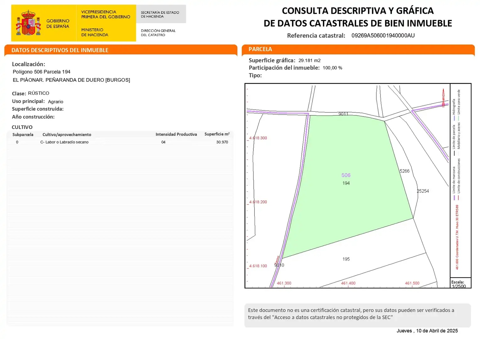 Terreno rústico en venta en BU-923 3, imagen 3