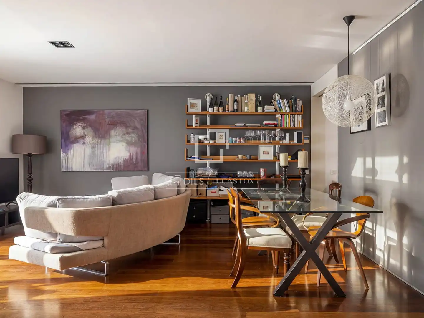 Living room of Flat for sale in Barcelona  with Air Conditioner, Heating and Parquet flooring