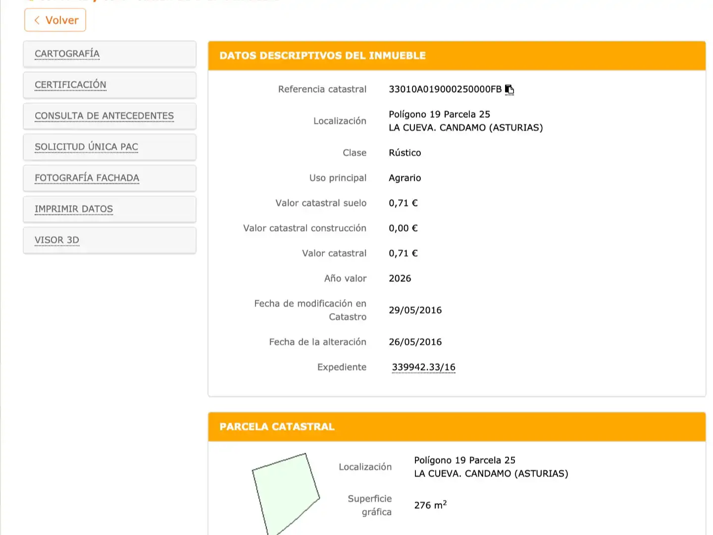 Terreno en venta en Candamo