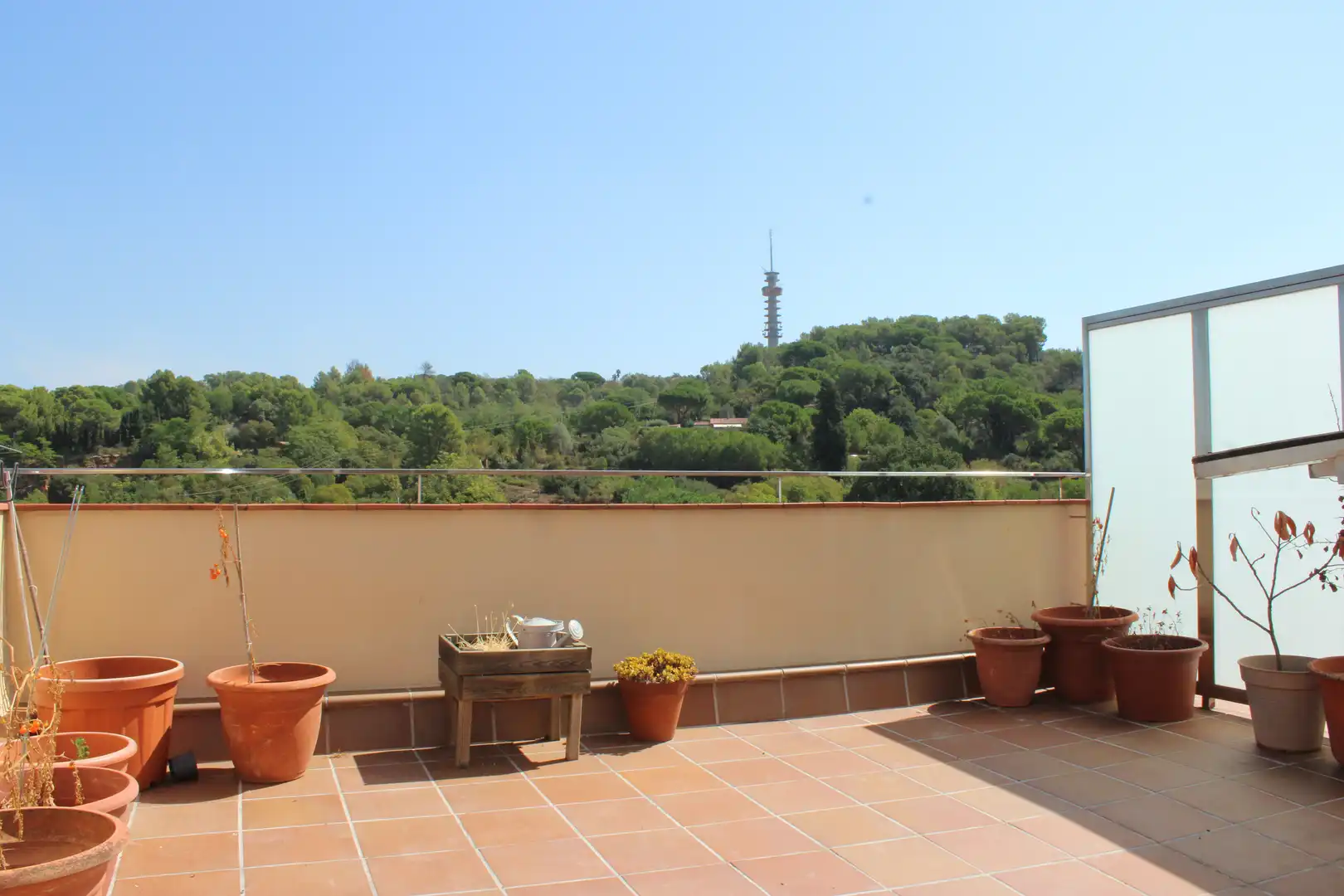 Terrasse von Dachboden zur Miete in Girona mit Heizung, Terrasse und Balkon