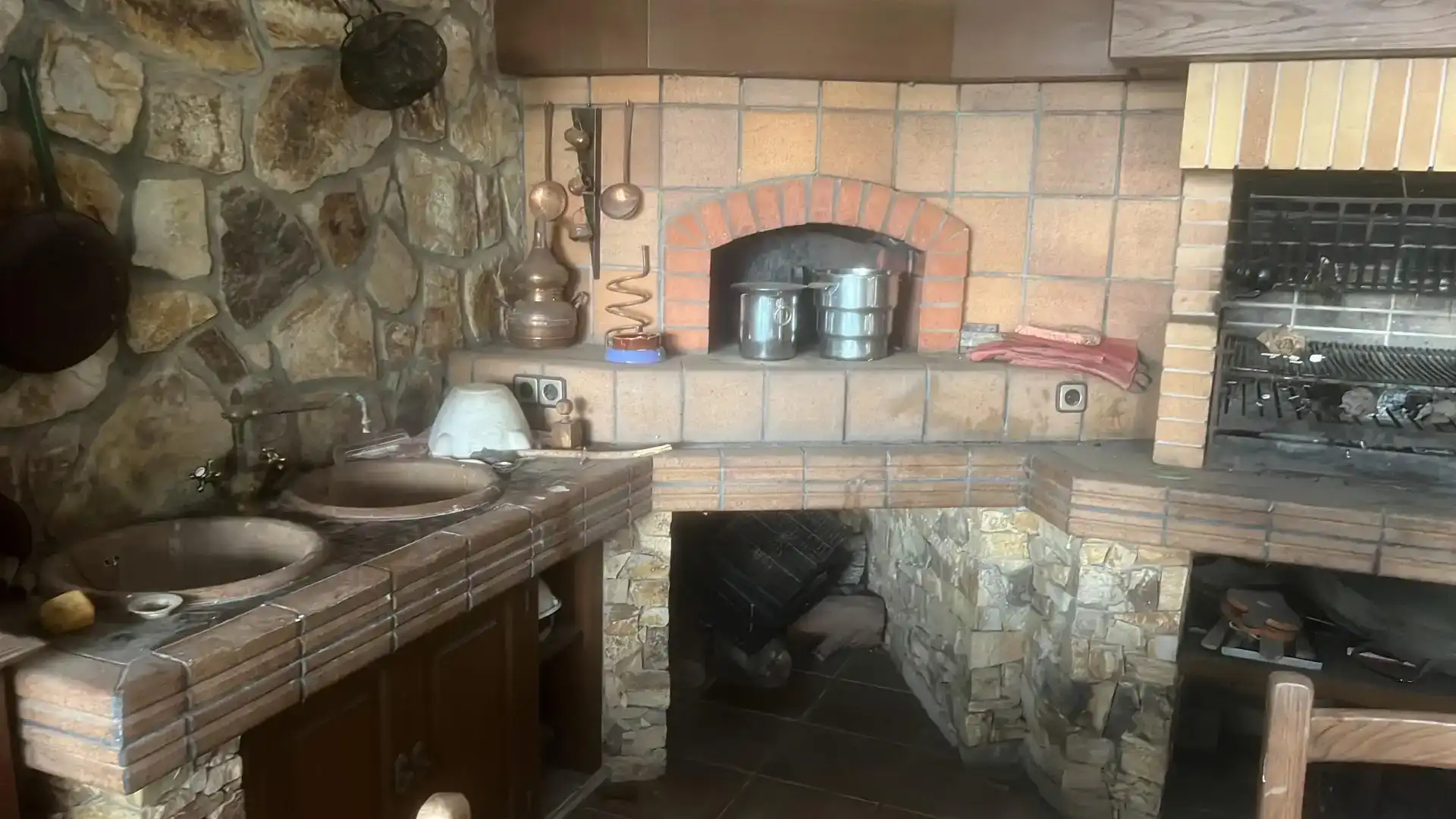 Cuina de Casa o xalet en venda en Teià amb Aire condicionat, Piscina i Balcó