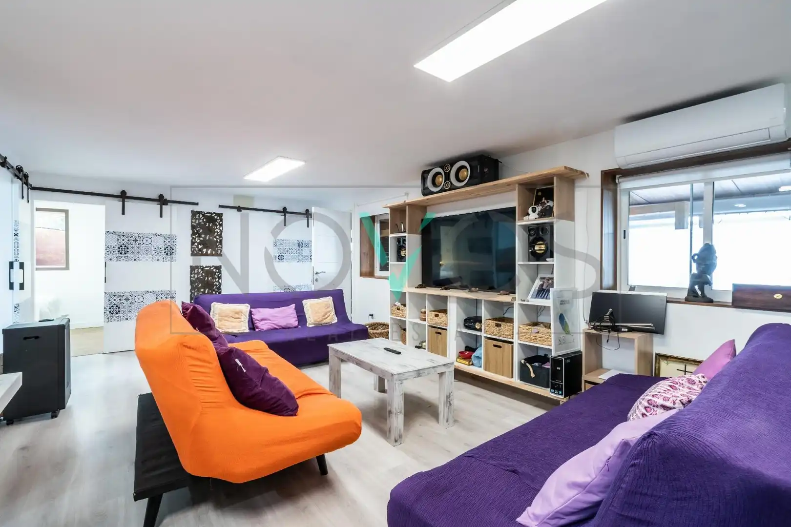 Sala d'estar de Finca rústica en venda en Guía de Isora amb Aire condicionat, Jardí privat i Terrassa