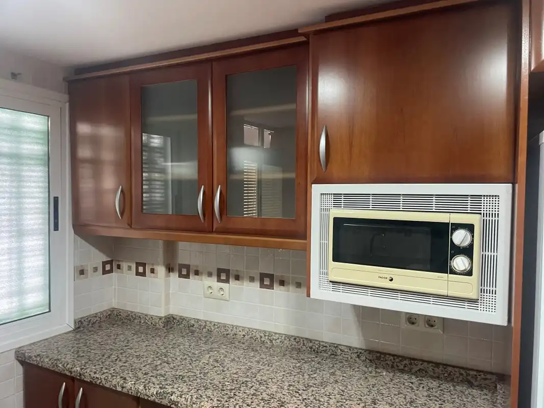 Kitchen of Flat for rent in Gandia  with Air Conditioner, Terrace and Furnished
