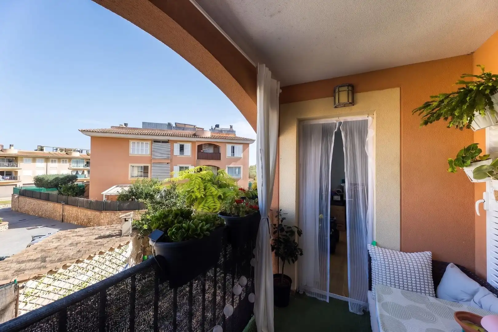 Terrasse von Wohnung zum Verkauf in Llucmajor mit Klimaanlage, Heizung und Privatgarten
