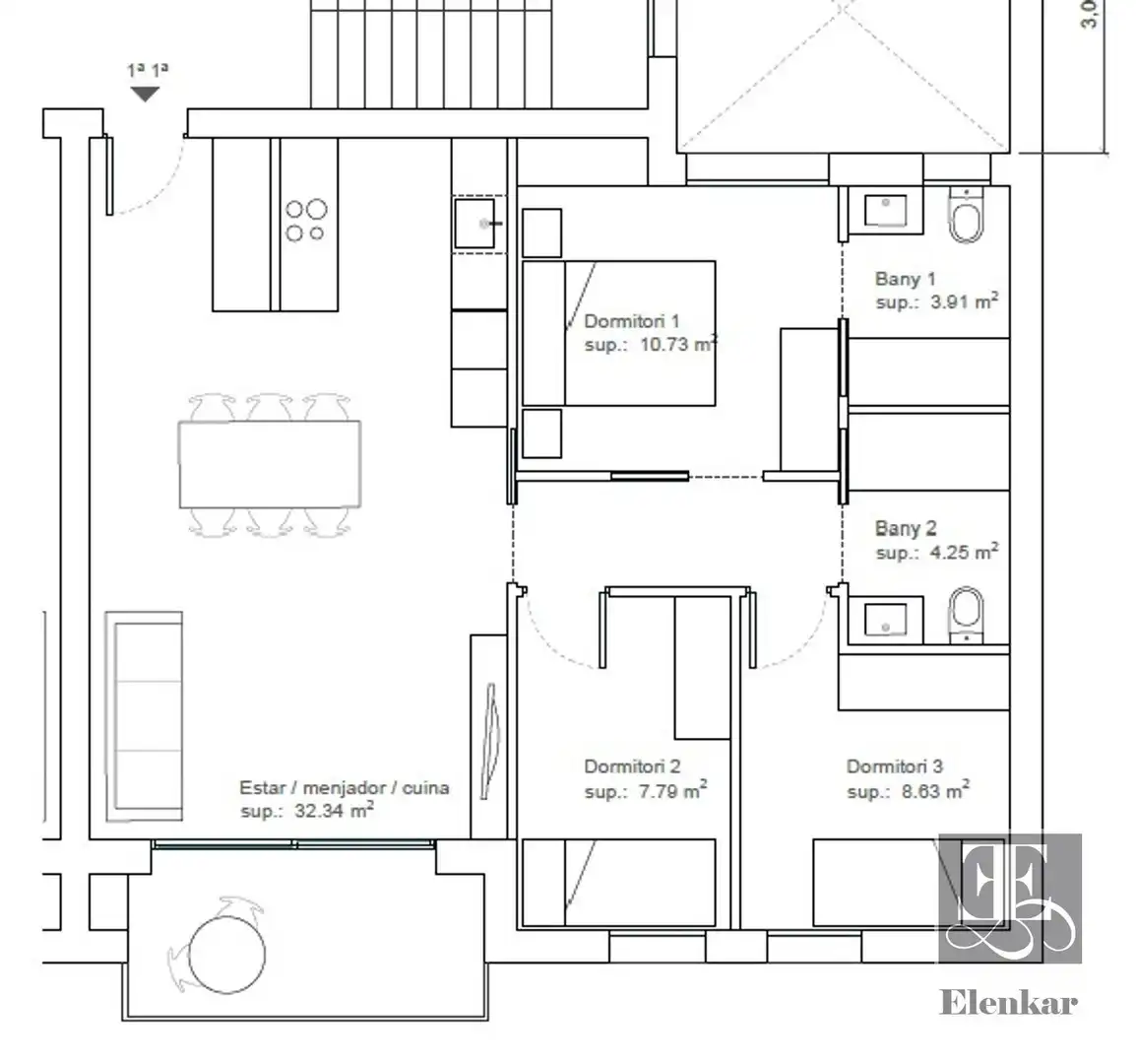 Piso con ascensor en venta en Bisbe Catala, imagen 5