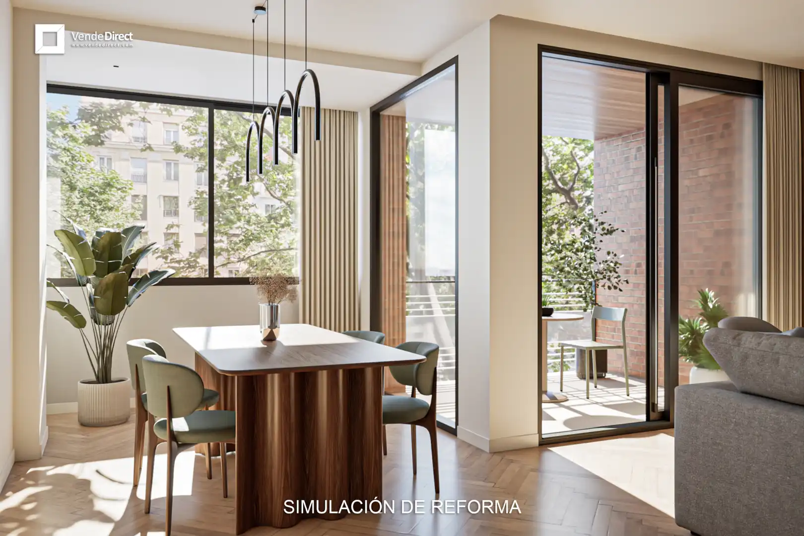 Dining room of Flat for sale in Madrid  with Air Conditioner, Heating and Terrace