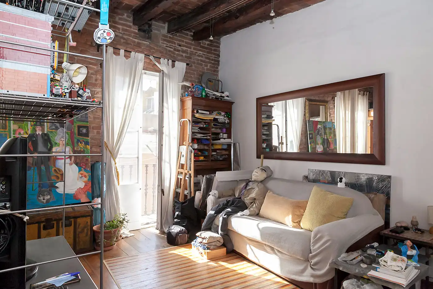 Wohnzimmer von Wohnung zum Verkauf in Barcelona mit Klimaanlage, Möbliert und Balkon