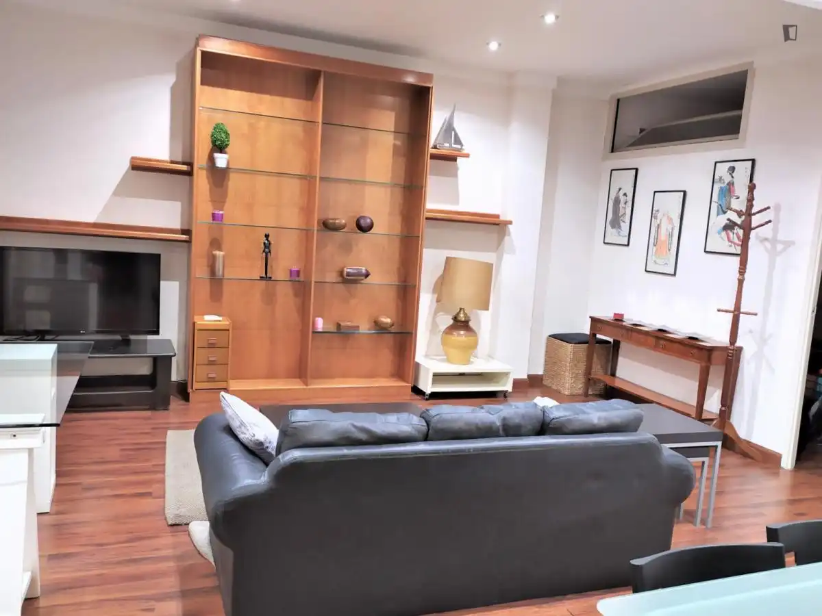 Living room of Study for rent in Barcelona  with Air Conditioner, Heating and Furnished