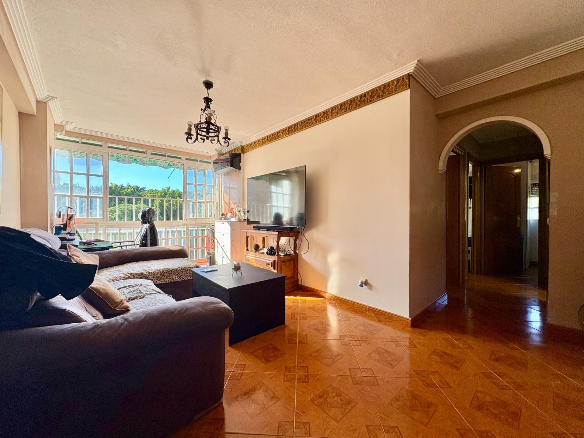 Sala d'estar de Pis en venda en Málaga Capital amb Aire condicionat i Balcó