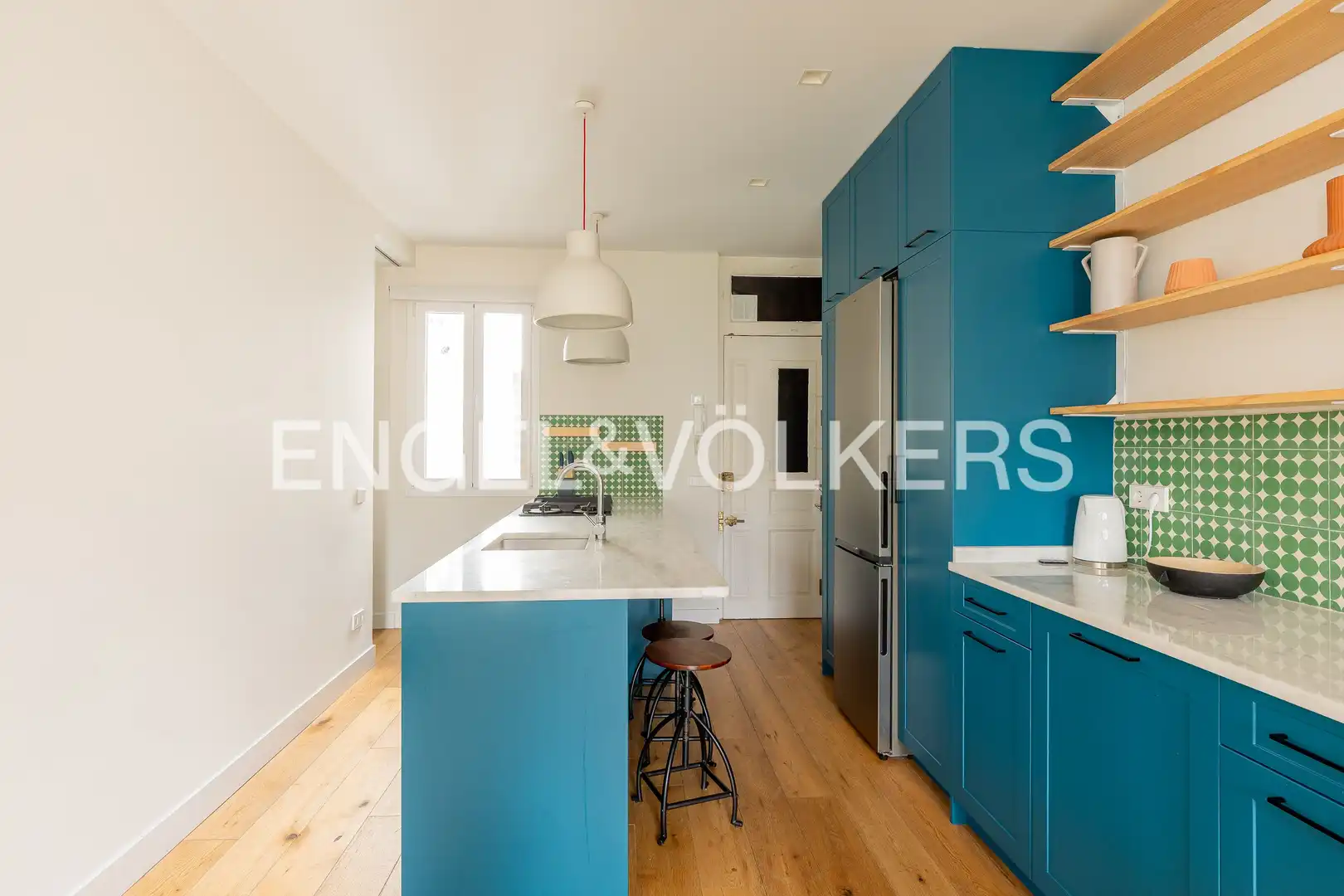 Kitchen of Flat for rent in Madrid  with Air Conditioner, Heating and Furnished