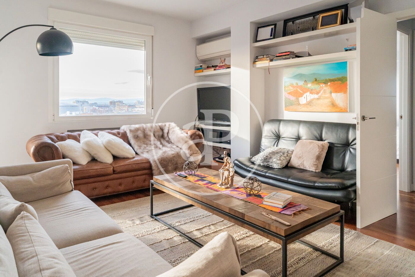 Living room of Flat for sale in  Madrid Capital  with Air Conditioner and Heating