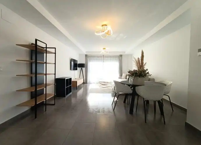 Living room of Flat for sale in Estepona  with Air Conditioner, Terrace and Storage room