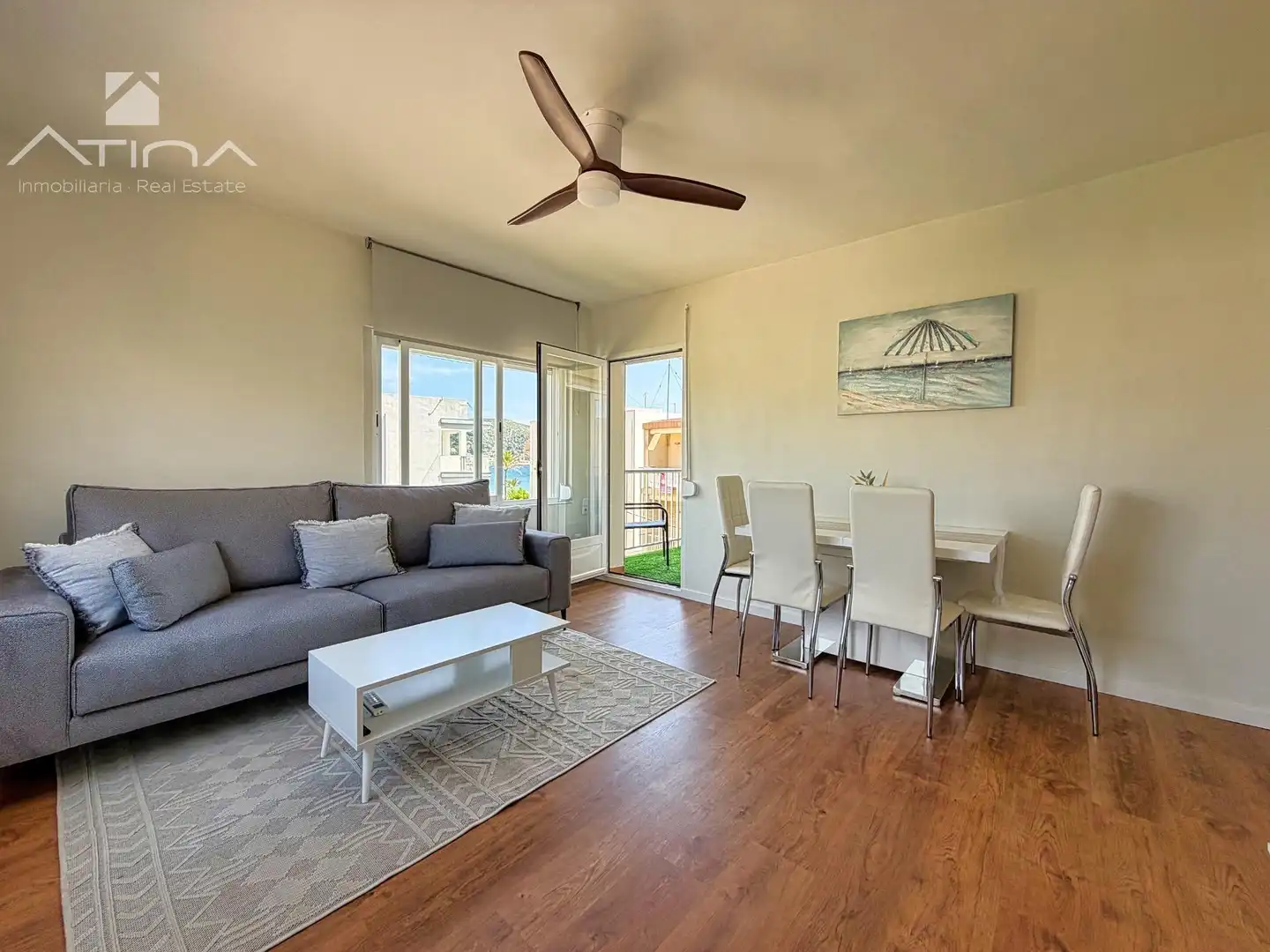 Sala d'estar de Apartament en venda en Jávea / Xàbia amb Aire condicionat, Calefacció i Jardí privat