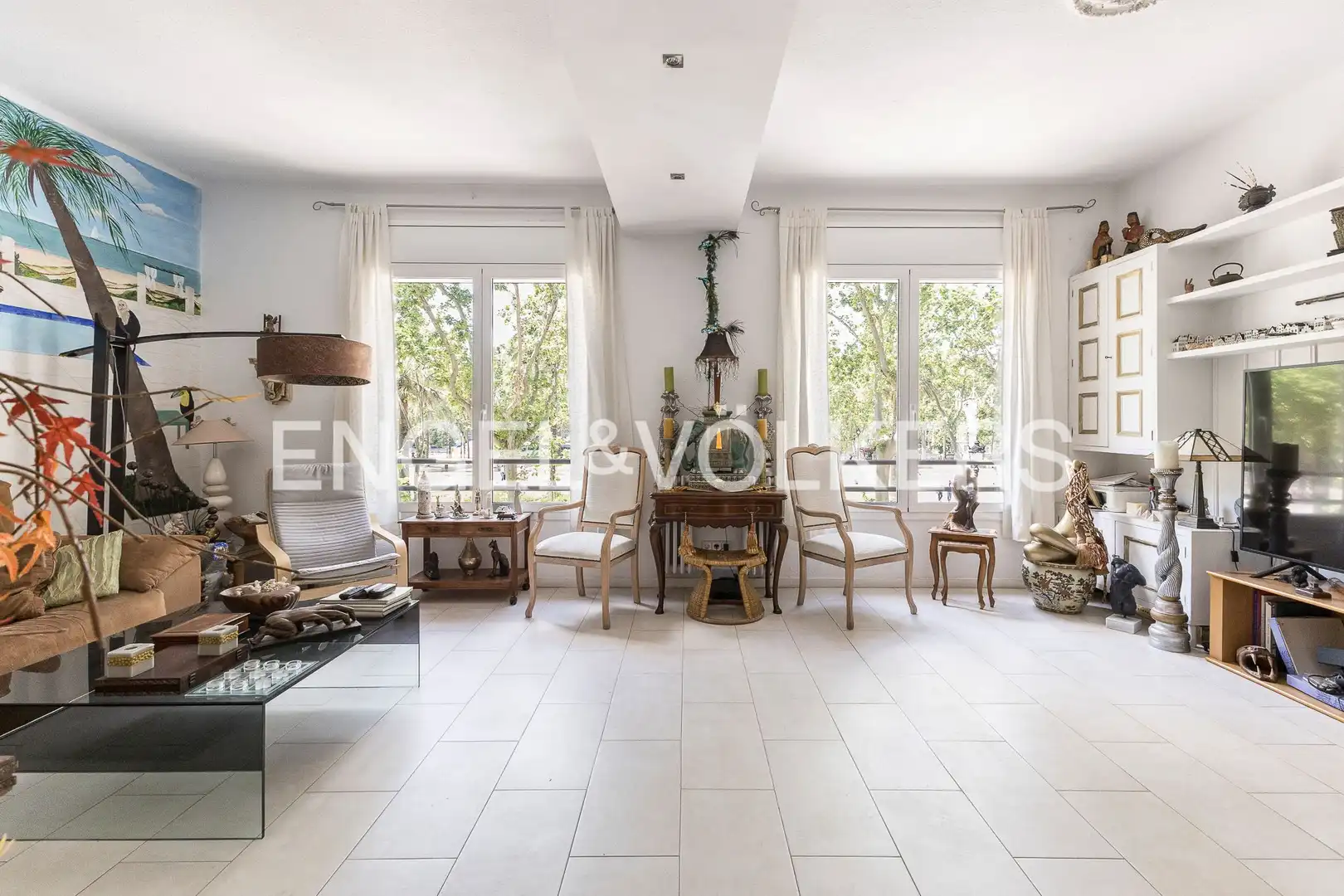 Sala de estar de Piso en venta en Barcelona con Aire acondicionado, Calefacción y Terraza